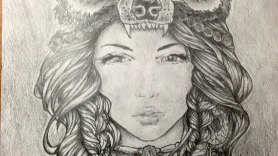 570x320 Native American Woman Drawing Free Coloring Page Coloring Adult