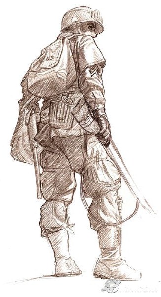 326x600 This Is A Pencil Sketch Of An American Soldier From Call Of Duty