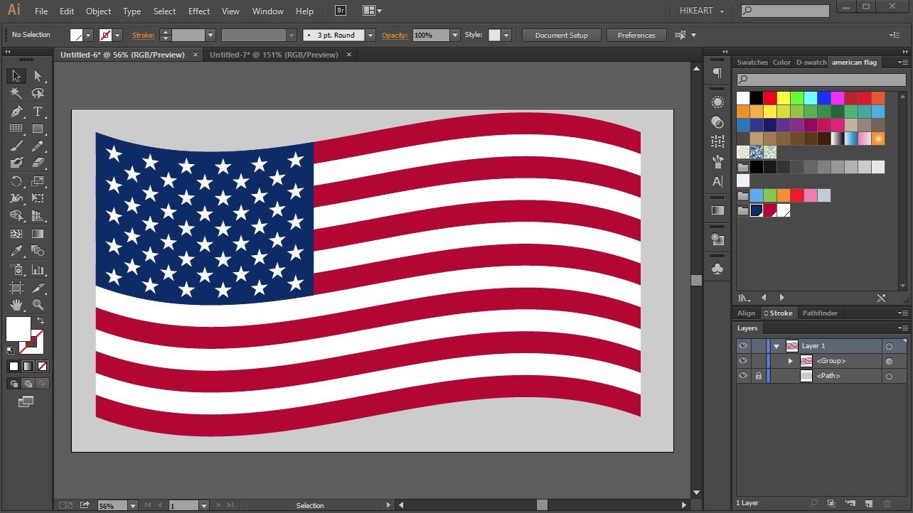 1284x722 How To Draw The American Flag In Adobe Illustrator