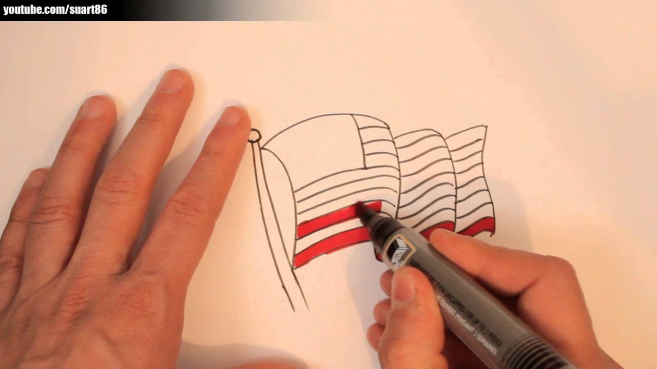 1280x720 How To Draw An American Flag