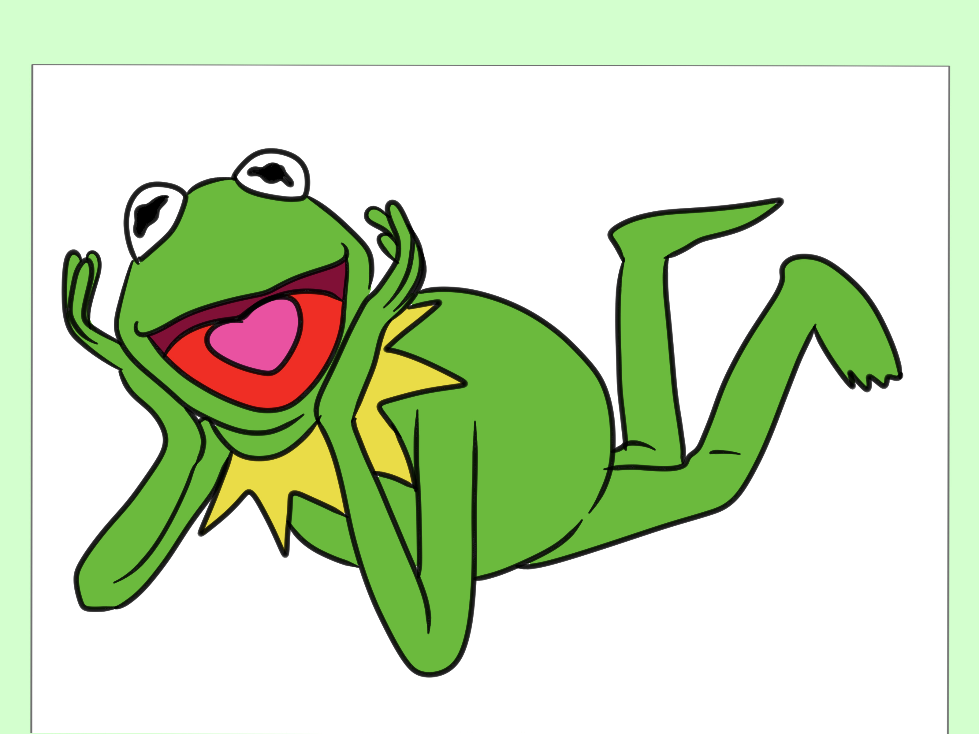 3200x2400 How To Draw Kermit The Frog 11 Steps (With Pictures)