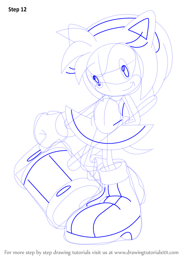 598x844 Learn How To Draw Amy Rose From Sonic Hedgehog (Sonic