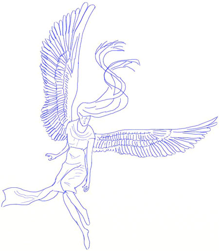450x516 How To Draw An Angel