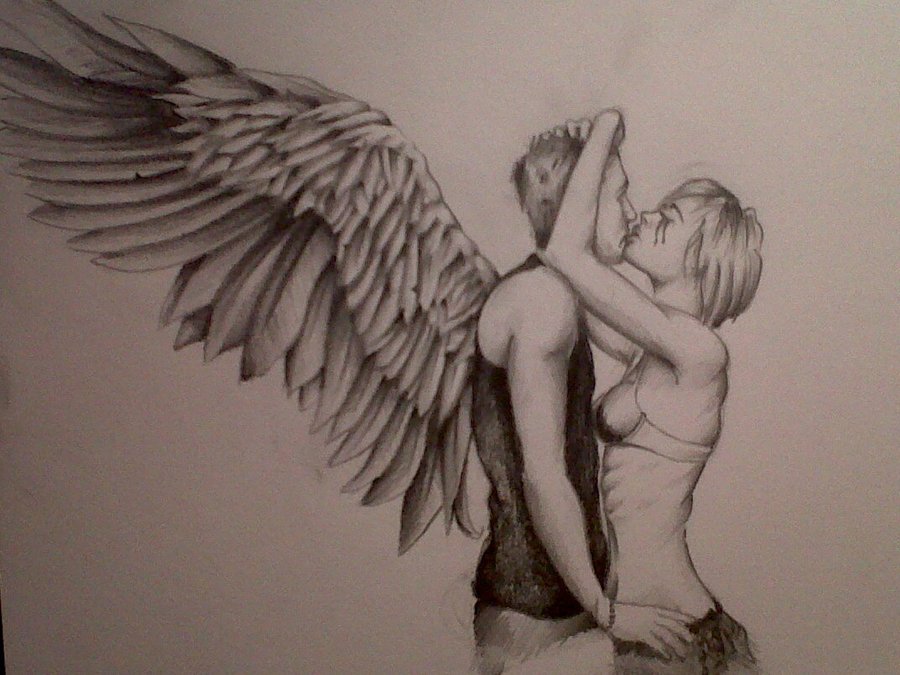 900x675 Angel Back Drawing