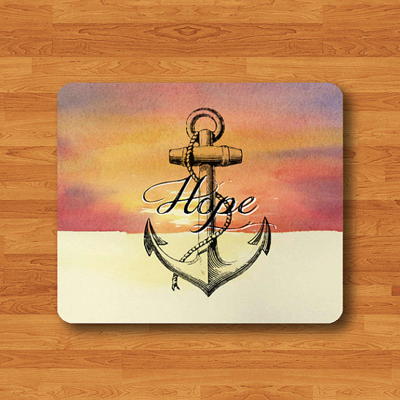 570x570 Quote Hope And Anchor Art Sky Mouse Pad Drawing Navy Ship Signal