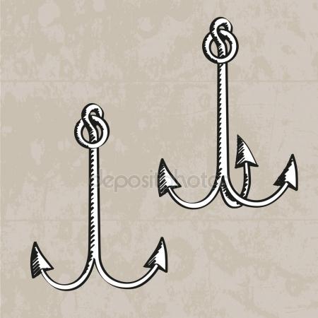 450x450 Anchor Engraved Vintage In Old Hand Drawn Or Tattoo Style, Drawing