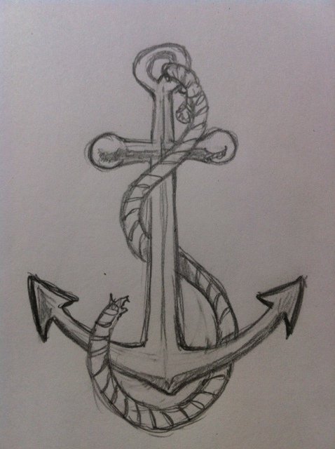 478x640 How To Draw An Anchor Feltmagnet