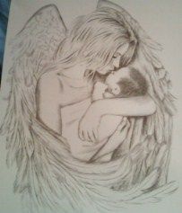 203x237 Some Guardian Angel Sketches Angel Sketch, Guardian Angels