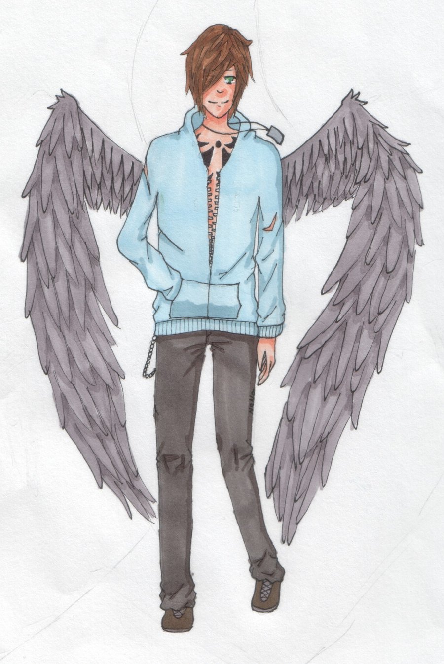 900x1347 Anime Boy With Angel Wings Anime Angel Boy By Neko Loverx3 Manga