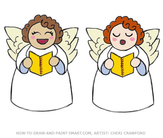 550x468 Angel Drawing