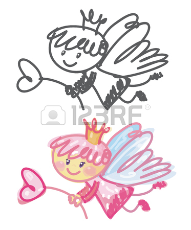 373x450 Vector Cute Angel Cartoon. Royalty Free Cliparts, Vectors,
