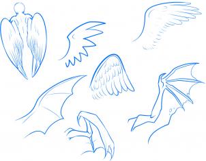 302x235 Today's Drawing Class 101 Drawing Wings How To Draw Anime Wings