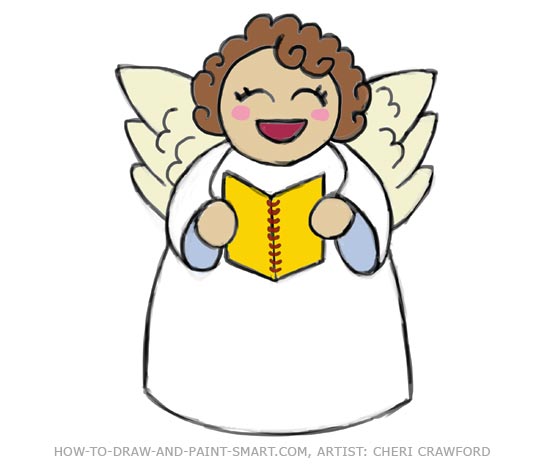 550x468 Angel Drawing