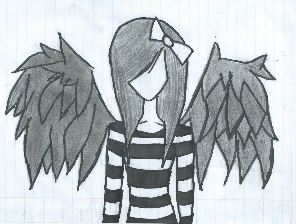 1024x777 How To Draw A Sad Angel Easy Drawing Pictures Of Angels Sad Angel