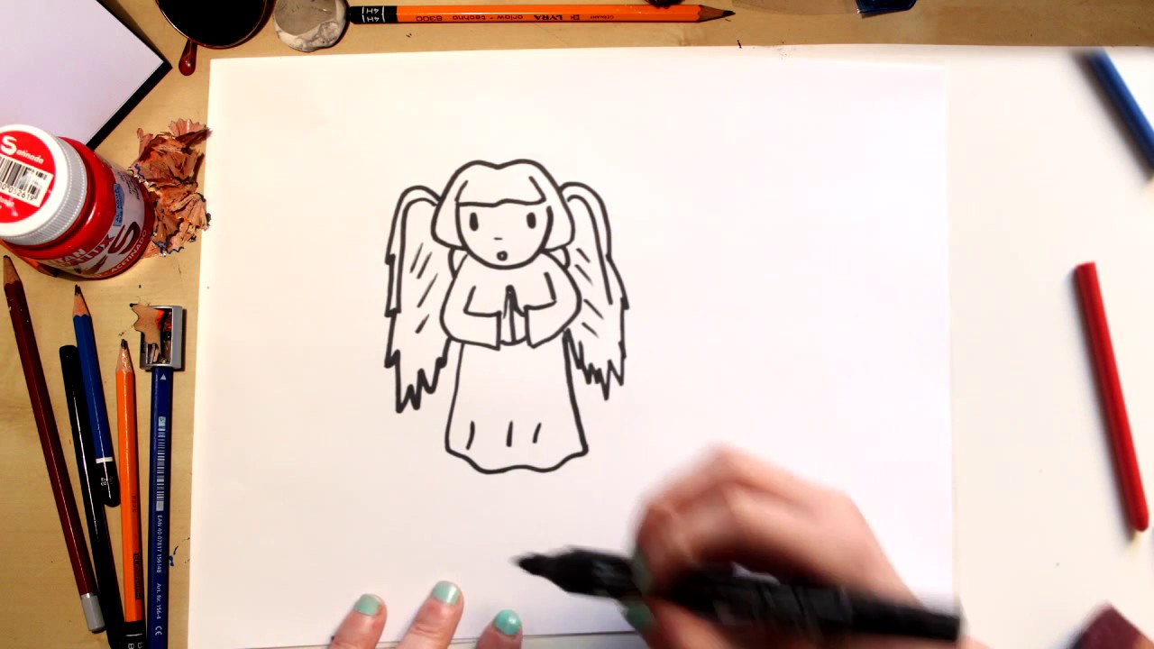 1280x720 How To Draw An Angel