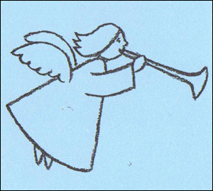 300x269 How To Draw A Christmas Angel Homeschool Fun Lt3