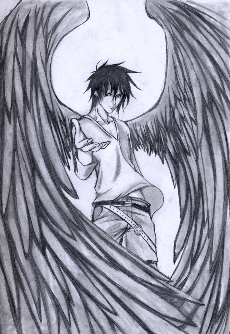 736x1069 Anime Angel Drawing