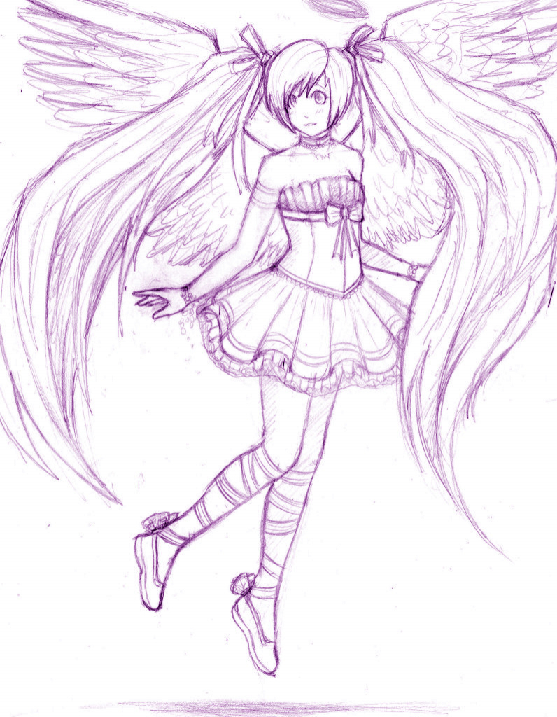 796x1024 Anime Angel Drawing Anime Angel Drawing
