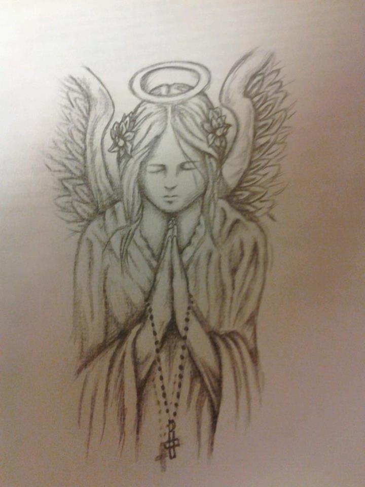 720x960 Praying Angel Tattoo Drawing By Karamiatattoos D4k1k9j