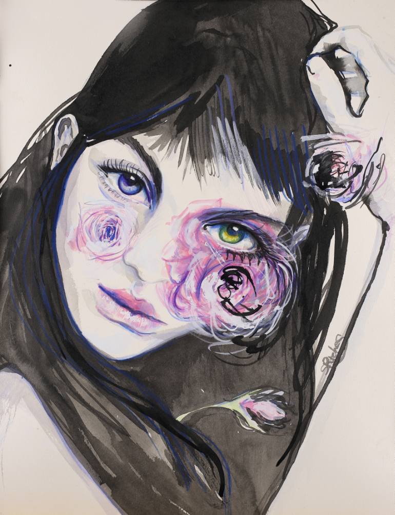 770x1005 Saatchi Art Angel Face Drawing By Sara Riches
