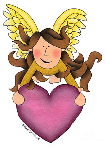 218x300 Angel Heart Drawings Fine Art America