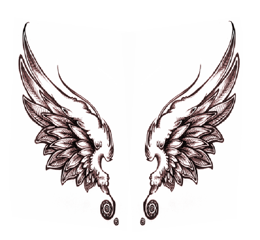 900x828 Dark Angel Wings By On @