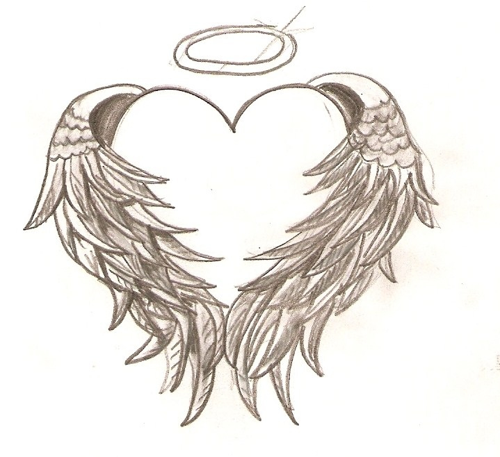 719x658 Cute Heart And Angel Wings Tattoo My Style Tattoo