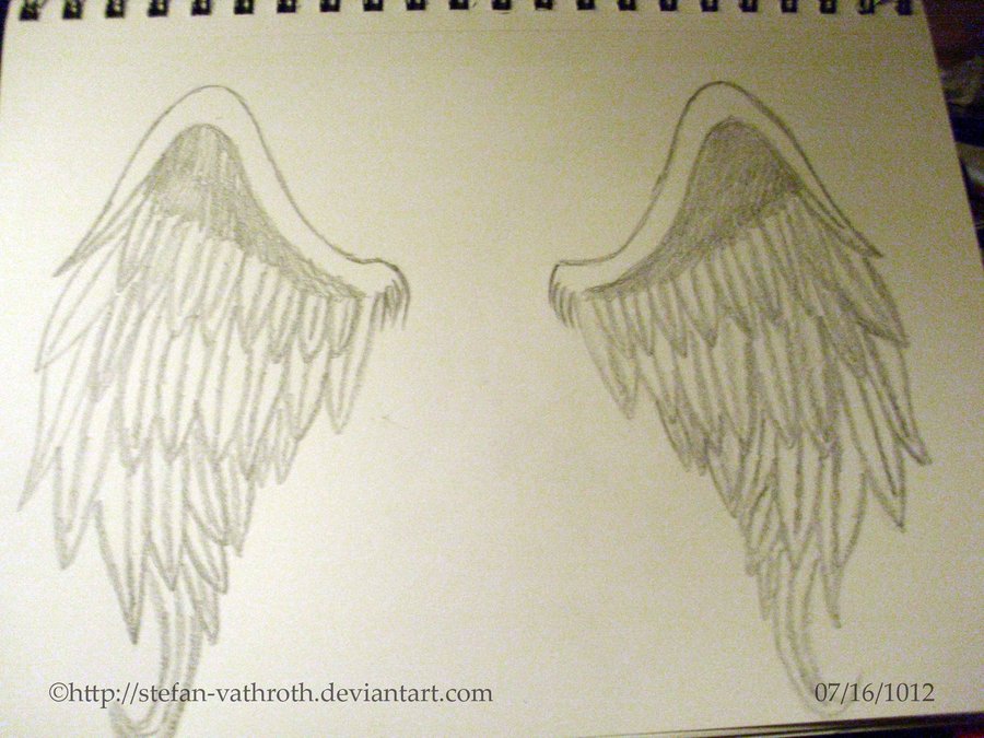 900x675 Angel Wings Drawn By Me. By Gothic Rebel