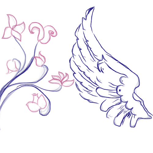 500x500 Blooms And Angel Wings By Bleach It White