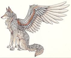 Angel Wolf Drawing at GetDrawings | Free download