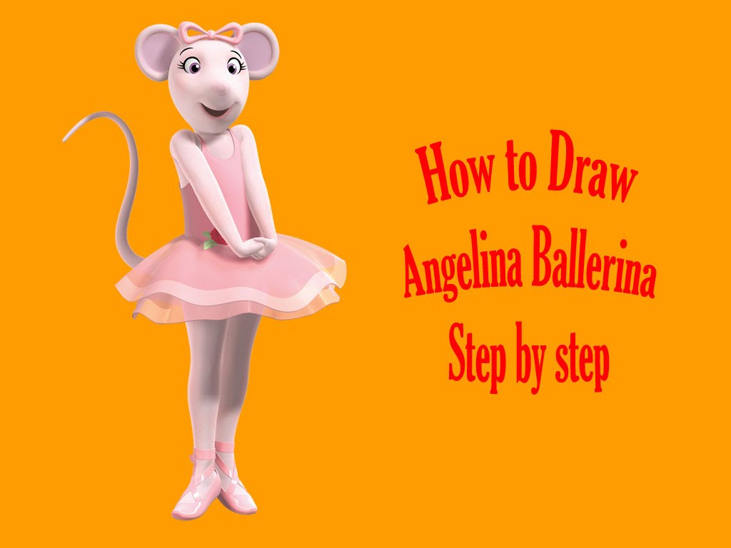1024x768 How To Draw Angelina Ballerina Step By Step