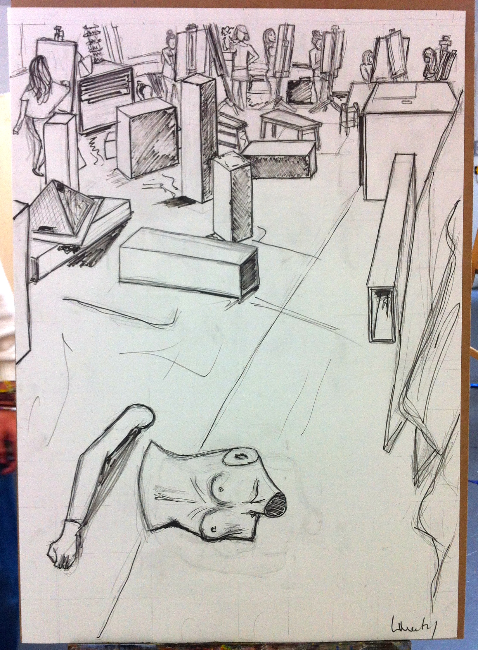 1636x2221 Wide Angle Drawing Louis Newby