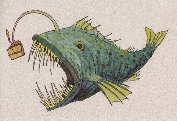 580x397 Junco Press Doodles And Small Drawings Angler Fish