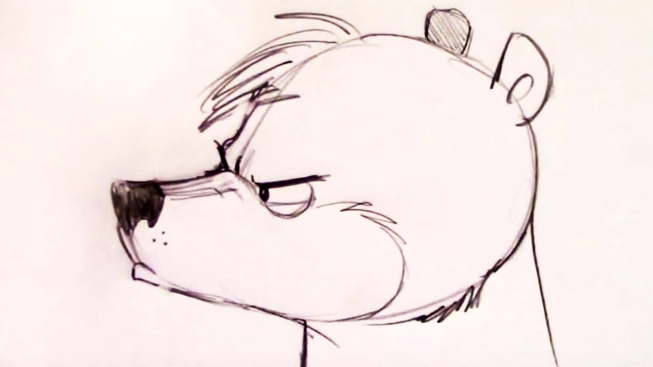 1280x720 How To Draw An Angry Bear Cartoon (Step By Step)