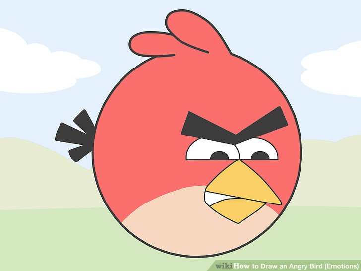 728x546 How To Draw An Angry Bird (Emotions) 15 Steps (With Pictures)