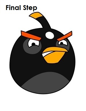 300x388 How To Draw Angry Birds (Black)
