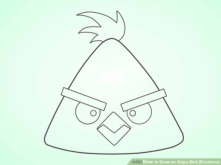 728x546 How To Draw An Angry Bird (Emotions) 15 Steps (With Pictures)