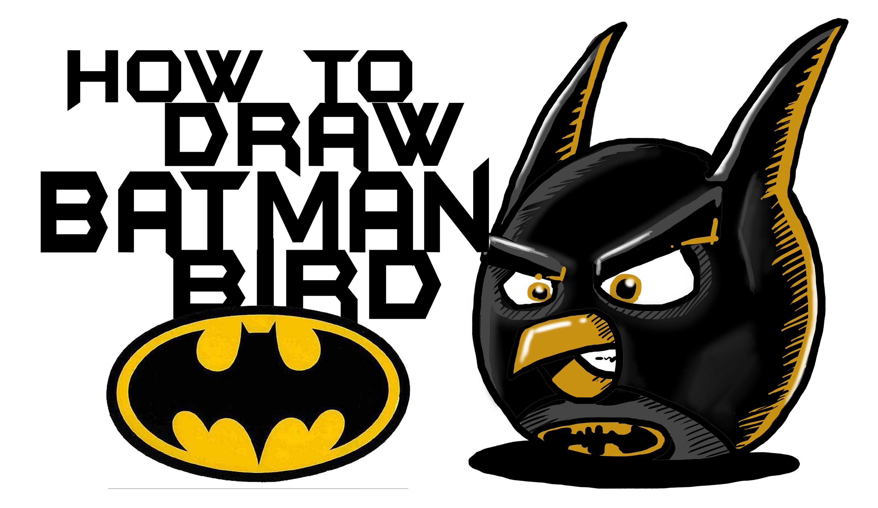 3000x1737 How To Draw Angry Birds Batman (Fanart)!! By Davide Ruvolo