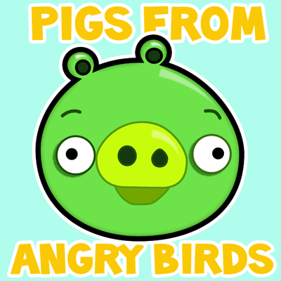 400x400 How To Draw Green Pig From Angry Birds Game In With Easy Step By