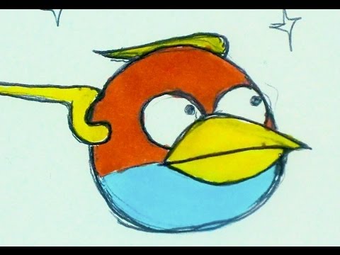 480x360 Draw Blue Bird Angry Birds Space