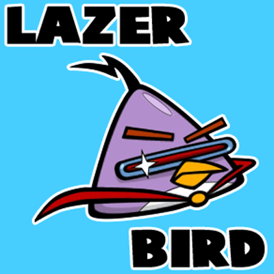 400x400 How To Draw Lazer Bird From Angry Birds Space With Easy Step By