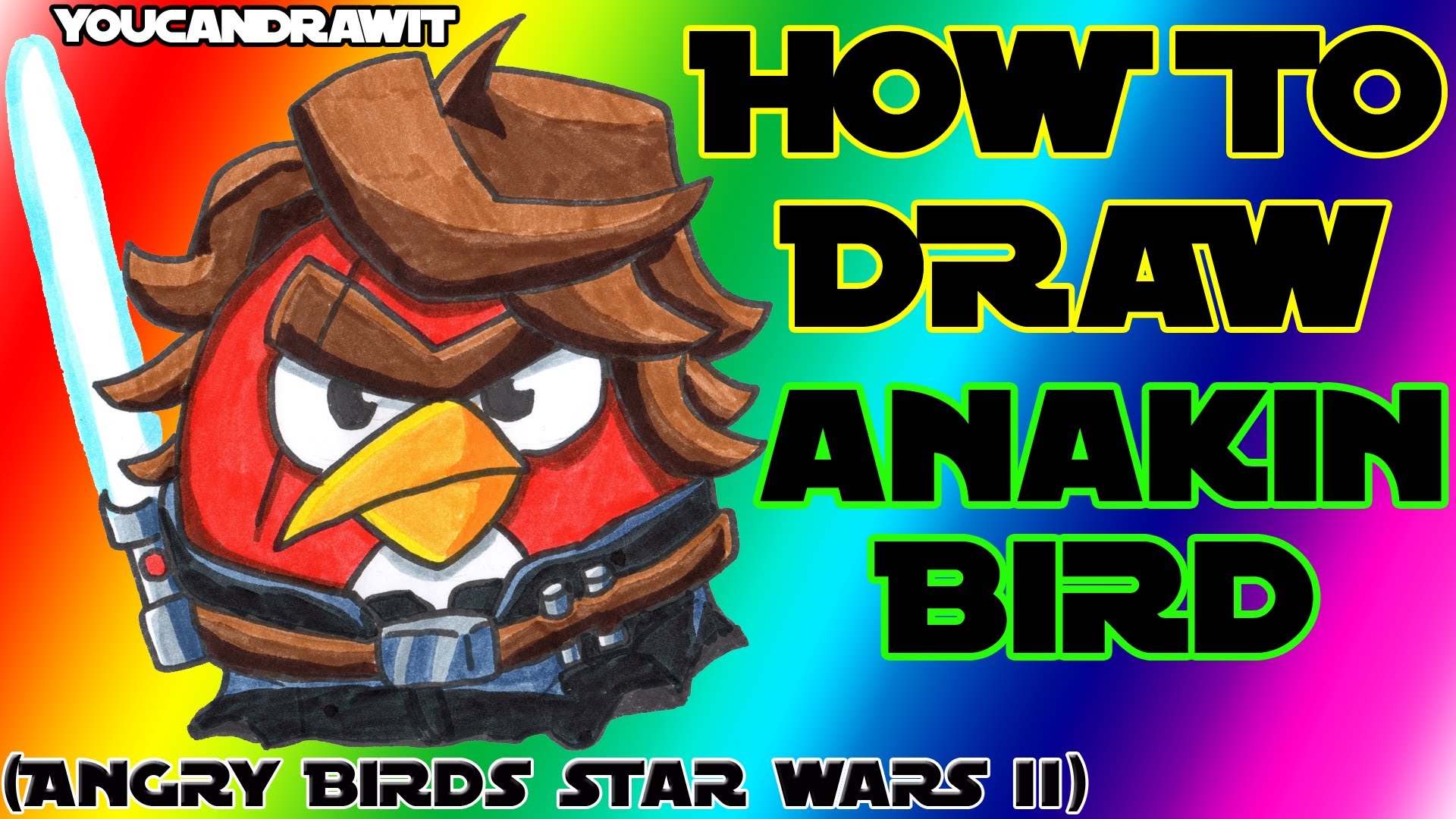 1920x1080 How To Draw Anakin Skywalker Bird From Angry Birds Star Wars 2