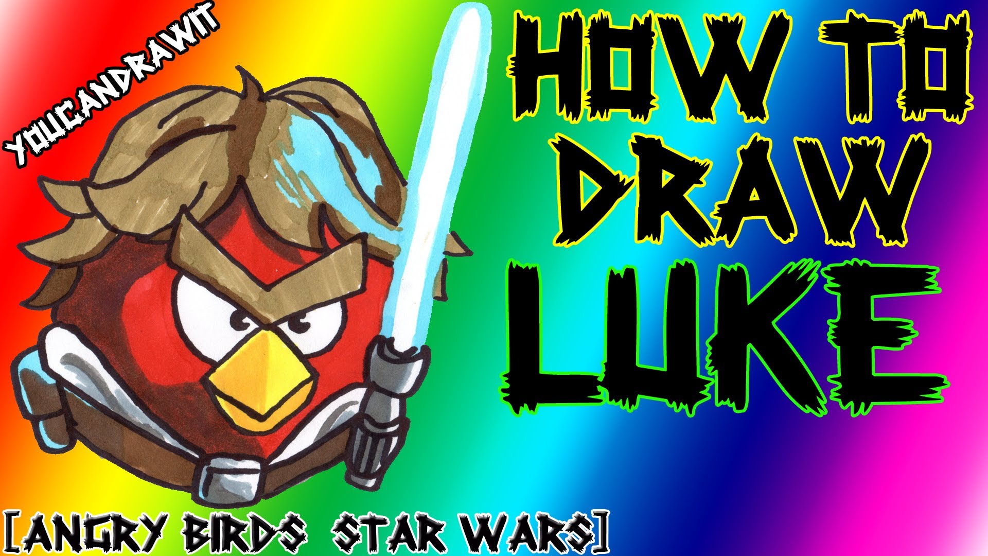 1920x1080 How To Draw Luke Skywalker Bird From Angry Birds Star Wars
