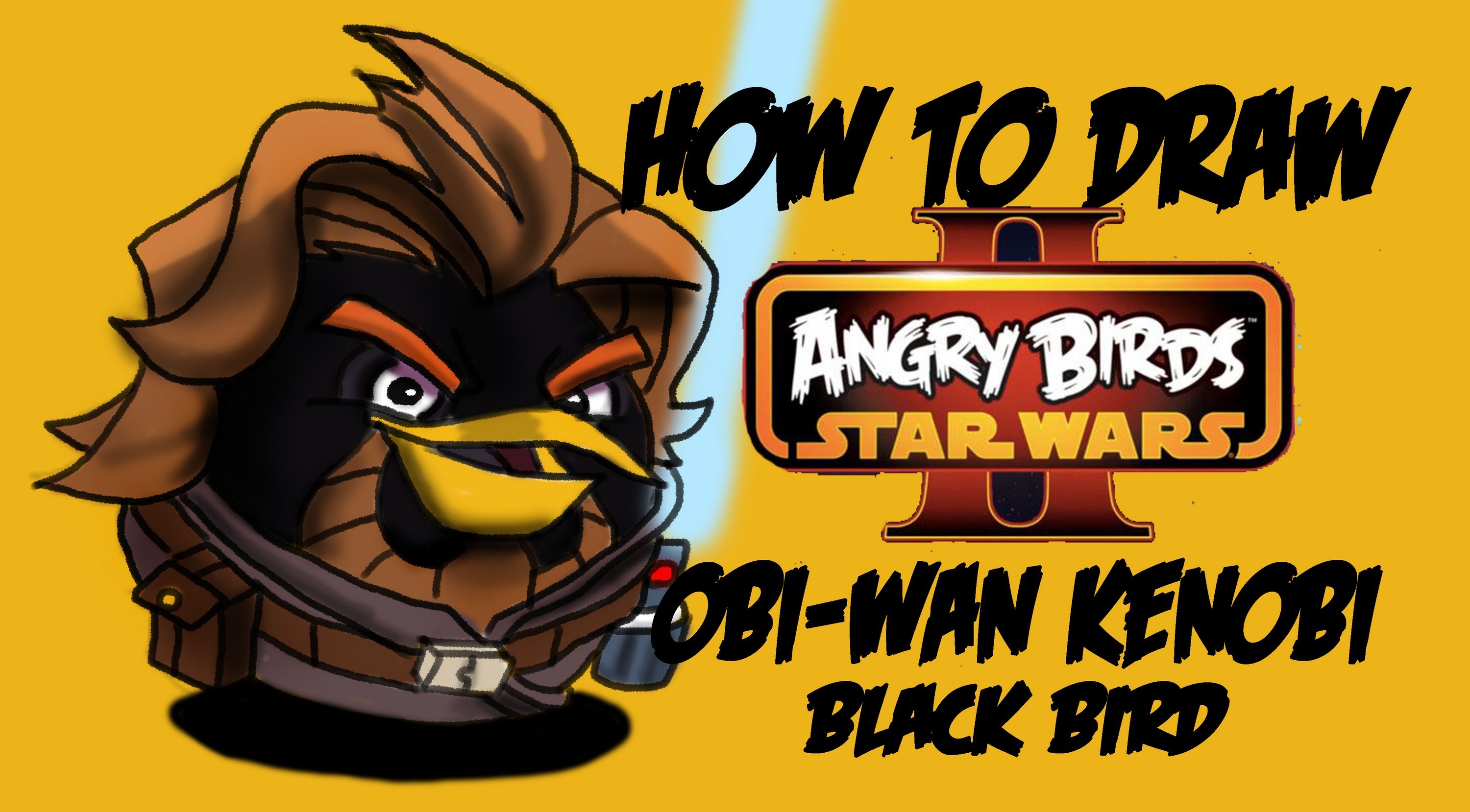 3000x1658 How To Draw Obi Wan Kenobi (Angry Birds Star Wars 2) By Davide