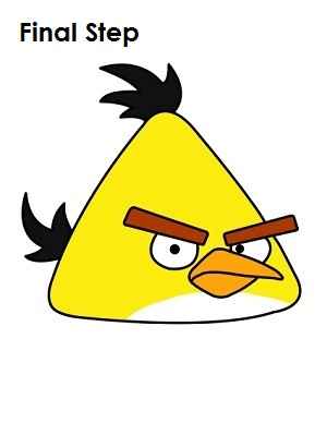 300x388 Draw Yellow Angry Bird Completed Drawing Angry Birds