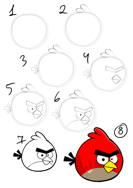 Angry Birds Drawing at GetDrawings | Free download