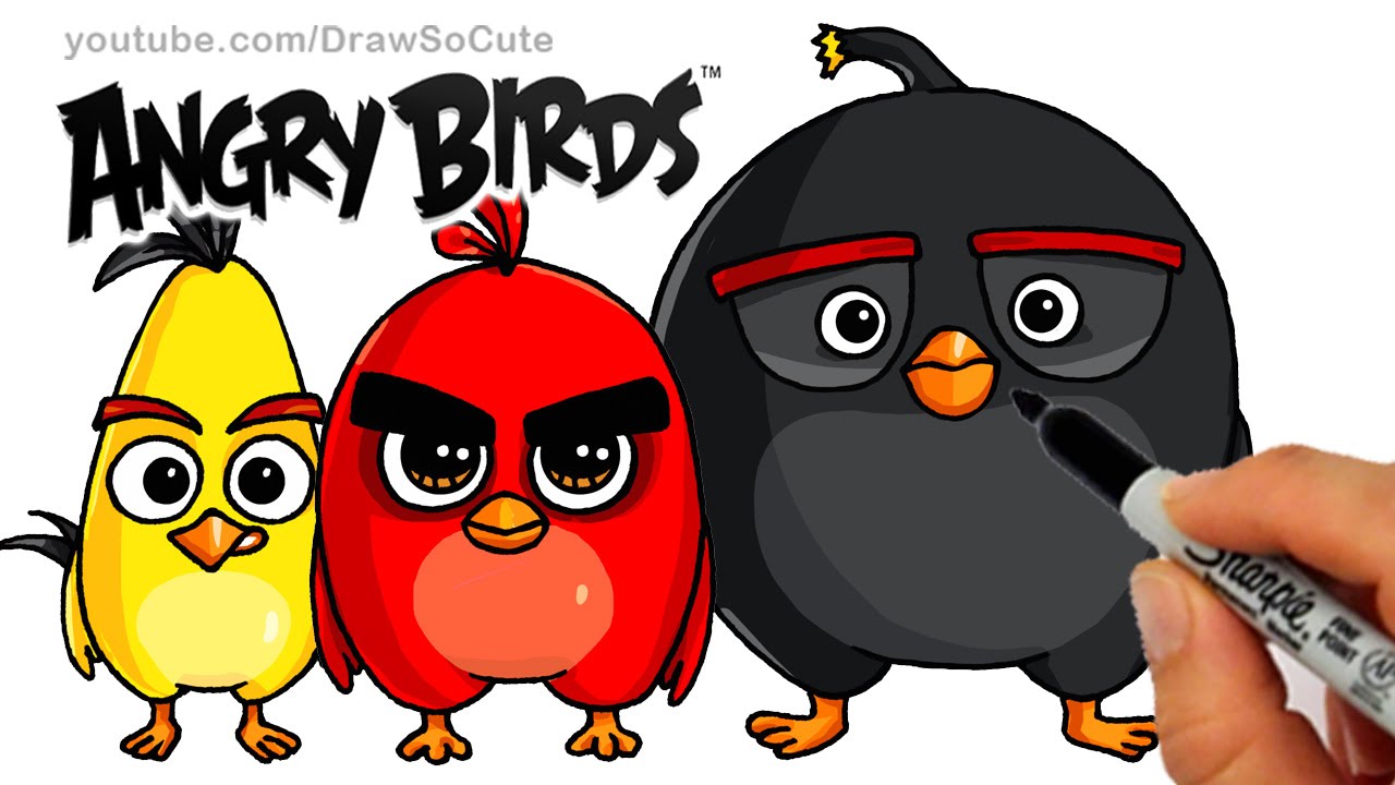 1280x720 How To Draw Angry Birds Movie