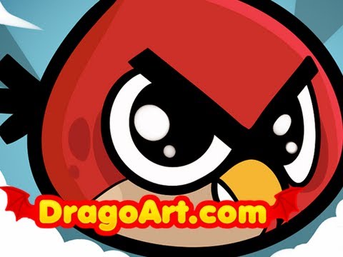 480x360 How To Draw A Chibi Angry Bird, Chibi Angry Red Bird From Angry