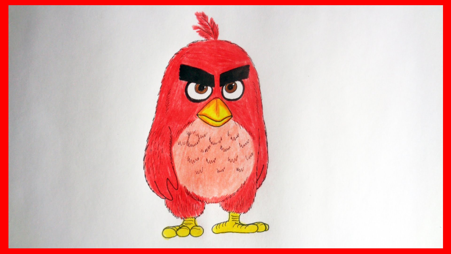 1920x1080 How To Draw Red, Angry Birds The Movie 2016