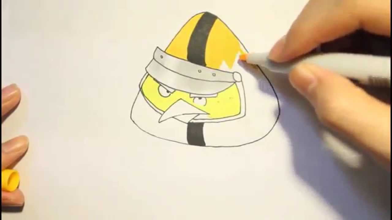1280x720 How To Draw Chuck Yellow Bird From Angry Birds Gocomo Dibujar El
